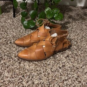 leather free people sandals